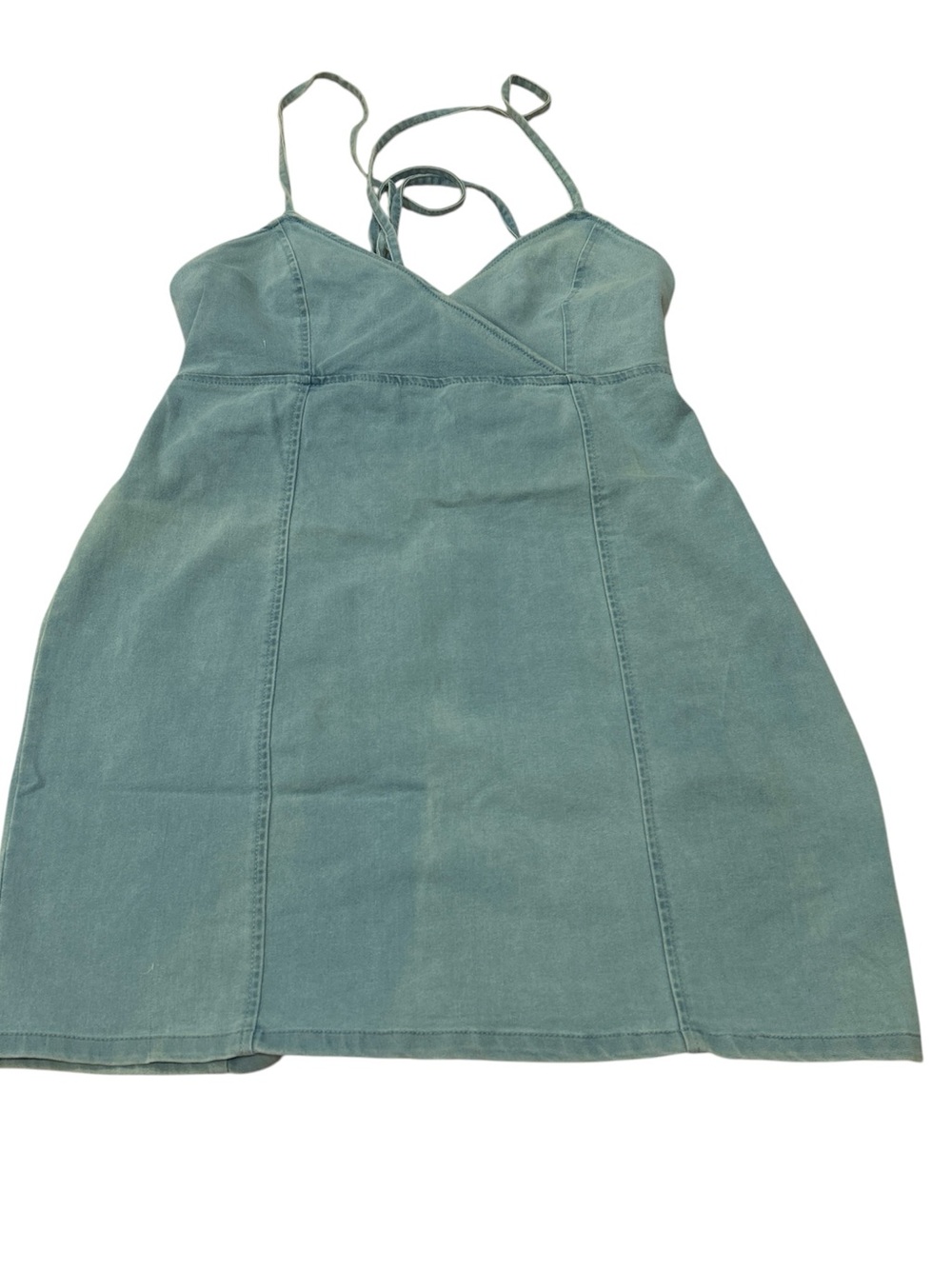 Teal Green Spaghetti Strap Mini Dress